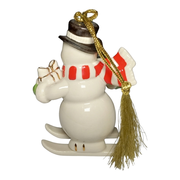 Lenox Snowman Ornament Skiing Very Merry Christmas Porcelain - Picture 4 of 8